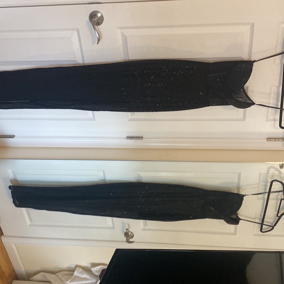 Strapless floor length beaded gown. Corset top with zipper. Size small. - Picture 2 of 3